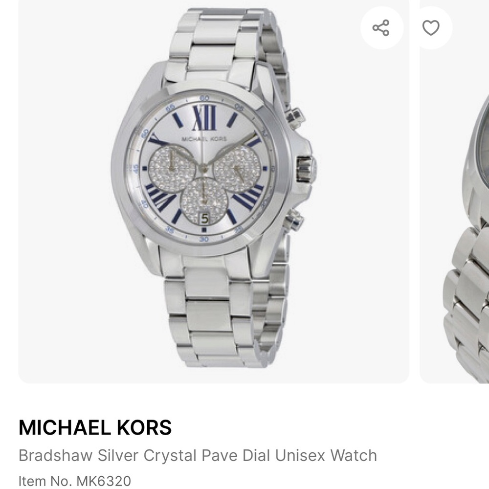 Michael Kors Silver Bradshaw Chronograph Watch